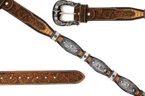 img 2 attached to Western Leather Longhorn Rooster Star Women's Accessories