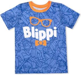 img 1 attached to 👕 Kideo Blippi Crewneck Children's Activewear Boys' Clothing with Tops, Tees, and Shirts