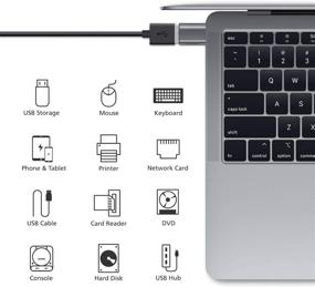 img 3 attached to Nonda USB C в USB адаптер (2 шт.), адаптер USB-C в USB 3.0, адаптер типа USB-C в USB для MacBook Pro 2019, MacBook Air 2020, iPad Pro 2020 и других устройств с типом USB-C (серый цвет)