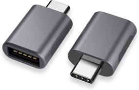 img 4 attached to Nonda USB C в USB адаптер (2 шт.), адаптер USB-C в USB 3.0, адаптер типа USB-C в USB для MacBook Pro 2019, MacBook Air 2020, iPad Pro 2020 и других устройств с типом USB-C (серый цвет)