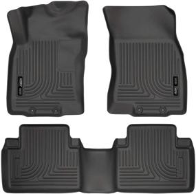 img 4 attached to Husky Liners 98671 Black Weatherbeater Floor Liners for 2014-2019 Nissan Rogue: Front & 2nd Seat Protection