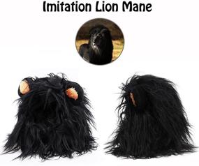 img 3 attached to Onmygogo Lion Mane Wig for Cats and Dogs: Fun Halloween and Christmas Pet Costumes