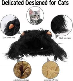 img 2 attached to Onmygogo Lion Mane Wig for Cats and Dogs: Fun Halloween and Christmas Pet Costumes