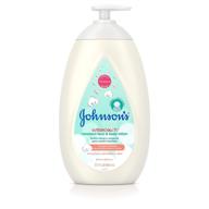 👶лосьон для лица и тела для новорожденных johnson's cottontouch: гипоаллергенное увлажнение для кожи малыша. логотип