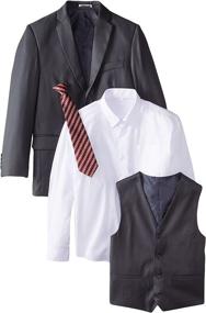 img 1 attached to 👔 Joey Couture Big Boys' Solid Sport Suit: 5-Piece Style for Active Young Gentlemen