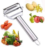 🔪 premium stainless steel chef's rotary vegetable peeler for effortlessly peeling potatoes, fruits, and veggies logo