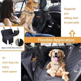 img 2 attached to 🐶 Waterproof Dog Car Seat Cover with Mesh Window, Pet Seat Belt included - Back Seat Protector for Cars, Trucks, SUVs, and Jeep