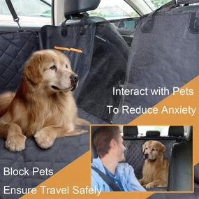 img 1 attached to 🐶 Waterproof Dog Car Seat Cover with Mesh Window, Pet Seat Belt included - Back Seat Protector for Cars, Trucks, SUVs, and Jeep