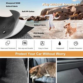 img 3 attached to 🐶 Waterproof Dog Car Seat Cover with Mesh Window, Pet Seat Belt included - Back Seat Protector for Cars, Trucks, SUVs, and Jeep