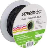 stretchrite 144 yard black round elastic logo