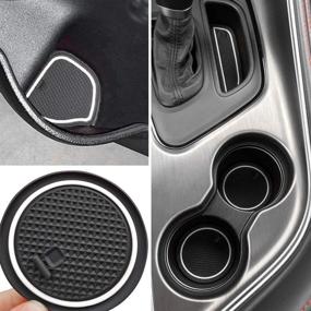 img 4 attached to Auovo Non Slip Anti Dust Interior Custom Fit Cup Door Central Console Liner Аксессуары 2015 Challenger