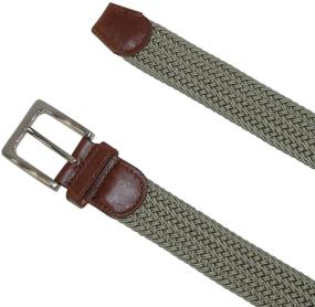 img 3 attached to Elastic Braided Stretch Silver Men's Belts - CTM Accessory Upgrade