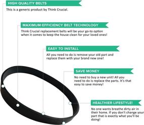 img 2 attached to 🔀 High-Quality Crucial Vacuum Replacement Belts for Dirt Devil Part # 1540310001 & More - 2 Pack