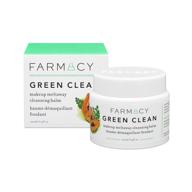 🌿 farmacy natural makeup remover - green clean: gentle meltaway balm for effortless makeup removal logo