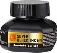 🖌️ кустарниковый чернила kuretake zig cartoonist super black 60 мл - профессиональное качество для перьевой ручки, каллиграфии, оформления писем, иллюстрации, рисования, нанесения чернил, мультипликации - сделано в японии (супер черные чернила) логотип