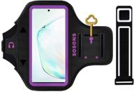 water resistant sports gym armband case for samsung galaxy phones - fits galaxy note 8/9/10/10+, galaxy s8/s9/s10/s20+ with slim cases logo