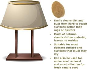 img 1 attached to 🧽 Lampshade and Fabric Cleaning Sponge - (2-Pack) for Effortless Removal of Dirt, Dust, Soot, and Pet Hair