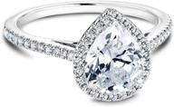 stunning espere platinum plated teardrop cz solitaire engagement ring in multiple sizes logo