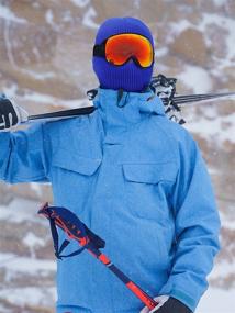 img 3 attached to SATINIOR Adult Winter Ski Balaclava - Knitted Full Face Covering for Outdoor Activities