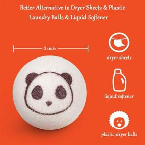 img 3 attached to Cute Panda Wool Dryer Balls - 6 Pack, Reusable Eco-Friendly Organic Fabric Softener by iLiveX - Premium Quality Natural Alternative to Dryer Sheets, Plastic Laundry Balls & Liquid Softener