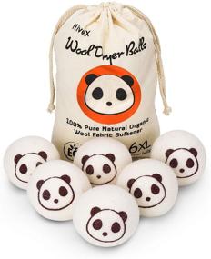 img 4 attached to Cute Panda Wool Dryer Balls - 6 Pack, Reusable Eco-Friendly Organic Fabric Softener by iLiveX - Premium Quality Natural Alternative to Dryer Sheets, Plastic Laundry Balls & Liquid Softener