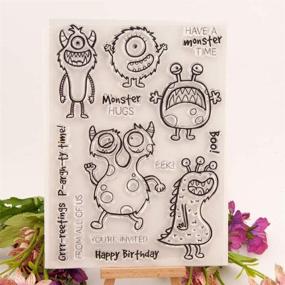 img 1 attached to FUGUT Cartoon Monsters Birthday Silicone