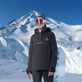 img 3 attached to 🧥 Women's Waterproof Ski Jacket: Stay Warm and Dry in the Snow with our Hooded Windbreaker Coat