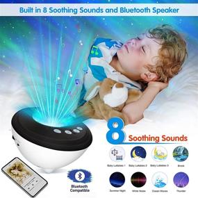 img 2 attached to 🌌 Loycco Galaxy Star Night Light Projector: Alexa-Compatible Aurora Light, White Noise, Bluetooth Speaker Sky Light - Perfect for Bedroom, Kids and Adults, Home Party Ceiling Decor