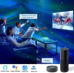 img 3 attached to 🌌 Loycco Galaxy Star Night Light Projector: Alexa-Compatible Aurora Light, White Noise, Bluetooth Speaker Sky Light - Perfect for Bedroom, Kids and Adults, Home Party Ceiling Decor