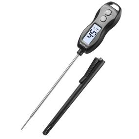 img 4 attached to 🌡️ BRAPILOT FT200 Digital Food Thermometer - Instant Read Probe with Backlit Display for Cooking BBQ, Kitchen, Grill - Waterproof & Auto-Off (Black)