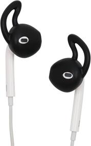 img 3 attached to 🎧 ALXCD Наслаждайтесь для iPhone Earpods, Насадки для наушников, 4 пары антискользящихся мягких силиконовых заменяемых насадок для iPhone7 SE 6s iPhone 6s Plus 5s [Спорт] - Улучшенный SEO, Черный/Белый