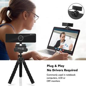 img 2 attached to 🎥 Allinko 800 Auto Focus Webcam 1080P with Noise Cancelling Mic, Web Camera Wide Screen Video Calling Recording Streaming, Skype Web Cam for Mac OS X Windows 10 8 7, Ideal for Remote Work