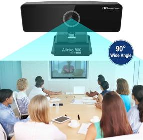 img 1 attached to 🎥 Allinko 800 Auto Focus Webcam 1080P with Noise Cancelling Mic, Web Camera Wide Screen Video Calling Recording Streaming, Skype Web Cam for Mac OS X Windows 10 8 7, Ideal for Remote Work