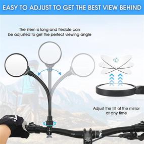 img 3 attached to 🚴 Enhance Your Bike Safety with ANGGOER Bicycle Mirrors - Adjustable Rotatable Rear View Glass Mirror for Handlebars