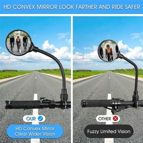 img 1 attached to 🚴 Enhance Your Bike Safety with ANGGOER Bicycle Mirrors - Adjustable Rotatable Rear View Glass Mirror for Handlebars