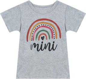 img 3 attached to 🌈 Stylish Mommy and Me Rainbow Short Sleeve T-Shirt: Perfect Matching Outfits for Mother's Day and Summer!