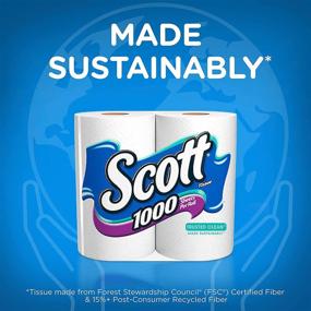 img 2 attached to 🧻 Affordable Scott 1000 Trusted Clean Toilet Paper - 32 Rolls, Septic-Safe, Sustainable Bath Tissue