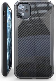 img 4 attached to 📱 Nicexx iPhone 11 Case - Carbon Fiber Pattern | 12ft Drop Tested | Wireless Charging Compatible | Black