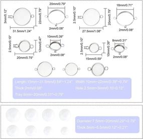 img 1 attached to UNICRAFTALE Stainless Cabochons Linking Connectors