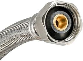 img 2 attached to 🚰 Eastman 48302 - 60-Inch Length Flexible Faucet Connector | Braided Stainless Steel Supply Hose | 1/2-inch FIP x 3/8-inch Compression Inlet