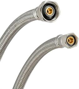 img 3 attached to 🚰 Eastman 48302 - 60-Inch Length Flexible Faucet Connector | Braided Stainless Steel Supply Hose | 1/2-inch FIP x 3/8-inch Compression Inlet