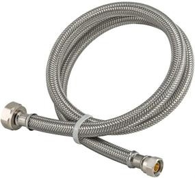 img 4 attached to 🚰 Eastman 48302 - 60-Inch Length Flexible Faucet Connector | Braided Stainless Steel Supply Hose | 1/2-inch FIP x 3/8-inch Compression Inlet