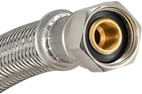 img 1 attached to 🚰 Eastman 48302 - 60-Inch Length Flexible Faucet Connector | Braided Stainless Steel Supply Hose | 1/2-inch FIP x 3/8-inch Compression Inlet