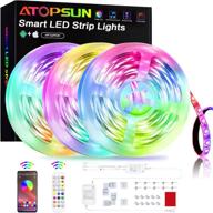 🎉 vibrant 75ft led strip lights - music sync color changing rgb for bedroom, kitchen, tv party decor (75ft) логотип