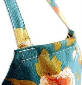 img 3 attached to 👩 Chic Retro Fashion Chef's Apron: Pretty Young 2-Pocket Design, Light Blue/White Flowers