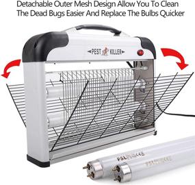 img 1 attached to Micnaron 1 Electric Zapper: Ultimate Pest Repeller Control with Handle - Silver