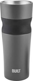 img 4 attached to 🥤 PureFlow Grip 360 Sip 16oz Double Wall Tumbler Charcoal - Stainless Steel 5253186