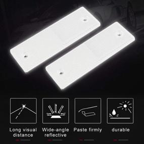 img 1 attached to 🚗 15PCS White Car Truck Plastic Rear Bumper Mount Adhesive Reflector: Durable Screw Hole Design for Enhanced Safety