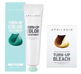 img 2 attached to 🌈 [APRILSKIN] TURN-UP COLOR TREATMENT (Зелено-синий) - по 2 штуки каждого & TURN-UP BLEACH - по 2 штуки каждого