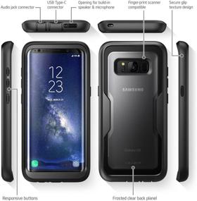 img 2 attached to 📱 Чехол i-Blason Armorbox Series для Samsung Galaxy S8 - Полностью защищенный ударопрочный бампер, 2017 год выпуска (Черный) - Без защитного экрана